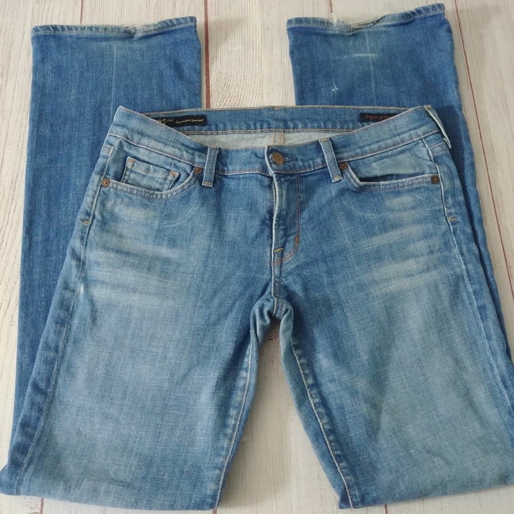 Citizens of Humanity Jeans Kelly 001 Stretch Low Waist Bootcut Med Wash